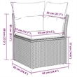 Afuera Living 5 Piece Poly Rattan Small Sofa Set in Brown/Cream