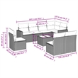 Afuera Living Contemporary 9 Piece Poly Rattan Sofa Set in Black