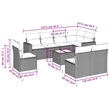 Afuera Living Contemporary 9 Piece Poly Rattan Sofa Set in Gray