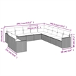 Afuera Living Contemporary 11 Piece Poly Rattan Sofa Set in Beige