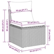 Afuera Living Contemporary 7 Piece Poly Rattan Large Sofa Set in Gray
