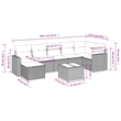 Afuera Living Contemporary Synthetic Poly Rattan 8 Piece  Sofa Set in Gray