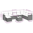 Afuera Living Contemporary 9 Piece Poly Rattan Sofa Set in Black/Cream