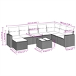 Afuera Living Contemporary Synthetic Poly Rattan 9 Piece  Sofa Set in Gray