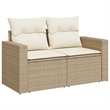 Afuera Living Synthetic Poly Rattan 10 Piece Sofa Set in Cream/Beige