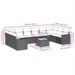 Afuera Living Contemporary Synthetic Poly Rattan 11 Piece Sofa Set in Gray/Beige