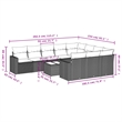 Afuera Living Contemporary 11 Piece Poly Rattan Sofa Set in Gray/Beige