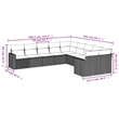 Afuera Living Contemporary 10 Piece Poly Rattan Sofa Set in Gray