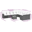 Afuera Living Contemporary 11 Piece Poly Rattan Sofa Set in Black/Cream