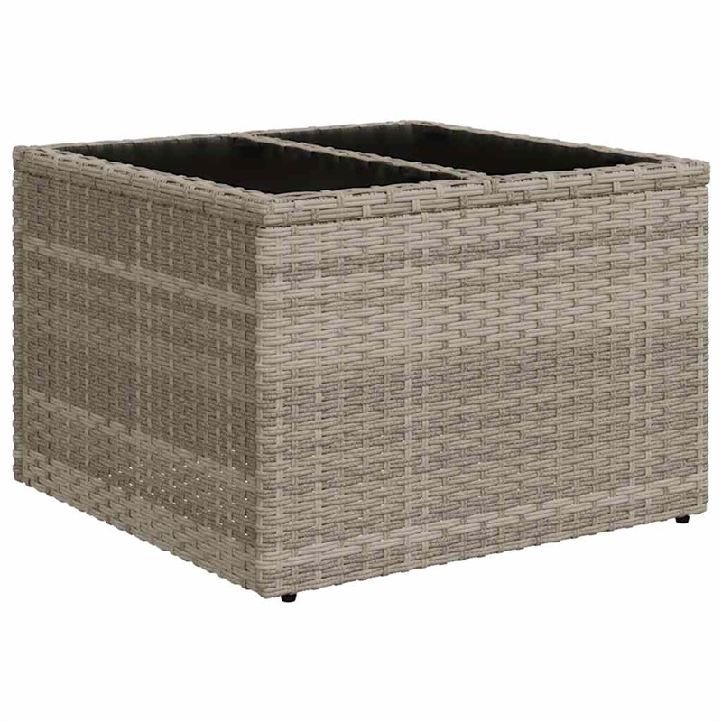 Afuera Living Contemporary 9 Piece Poly Rattan Sofa Set in Gray