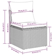 Afuera Living Contemporary 9 Piece Poly Rattan Sofa Set in Gray