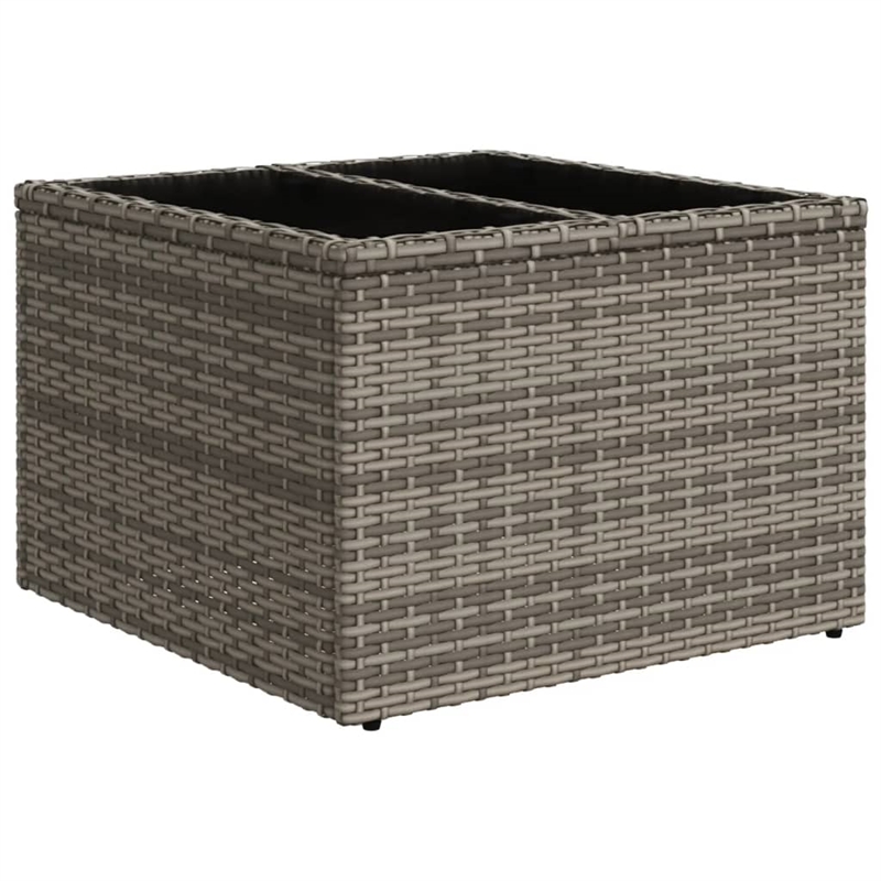 Afuera Living Contemporary 9 Piece Poly Rattan Sofa Set in Gray