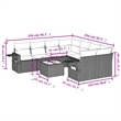 Afuera Living Contemporary 9 Piece Poly Rattan Sofa Set in Gray