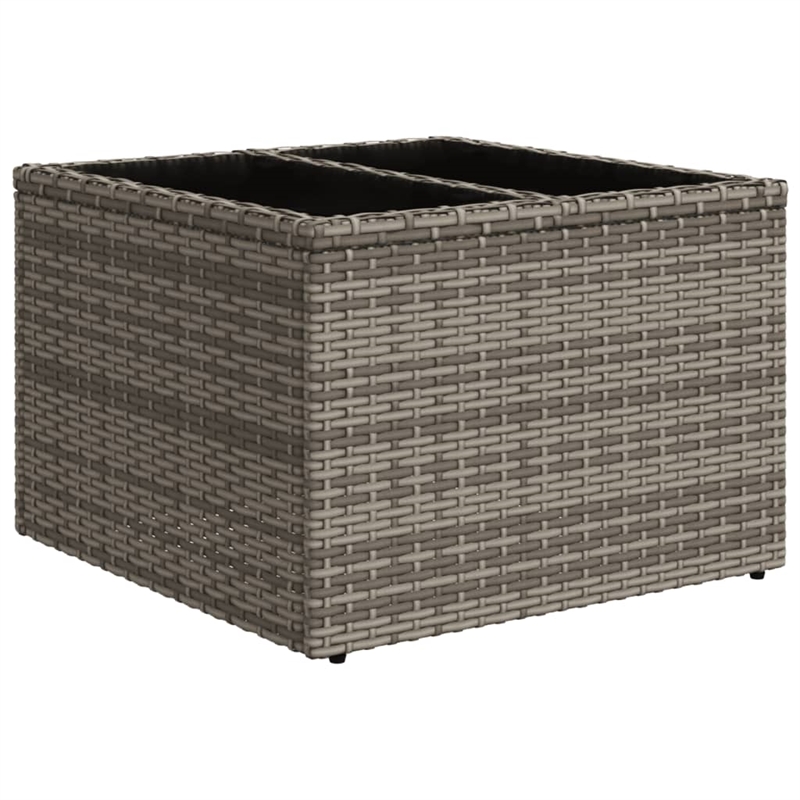 Afuera Living Contemporary 7 Piece Poly Rattan Sofa Set in Gray