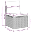 Afuera Living Contemporary 8 Piece Poly Rattan Large Sofa Set in Gray