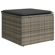Afuera Living Contemporary 9 Piece Poly Rattan Sofa Set in Gray