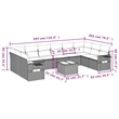 Afuera Living Contemporary 11 Piece Poly Rattan Sofa Set in Gray/Beige