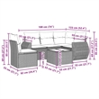 Afuera Living 6 Piece Poly Rattan Sofa Set in Gray/Anthracite