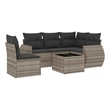 Afuera Living 6 Piece Poly Rattan Sofa Set in Gray/Anthracite