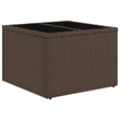 Afuera Living Contemporary Synthetic Poly Rattan Sofa Set in Brown/Cream