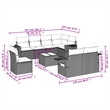 Afuera Living Contemporary Synthetic Poly Rattan Sofa Set in Brown/Cream