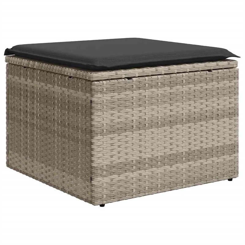 Afuera Living Contemporary 7 Piece Poly Rattan Sofa Set in Gray