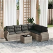 Afuera Living 7 Piece Poly Rattan Sofa Set in Gray/Anthracite
