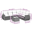 Afuera Living 7 Piece Poly Rattan Sofa Set in Gray/Anthracite