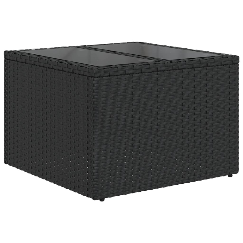 Afuera Living 10 Piece Poly Rattan Large Sofa Set in Black/Cream