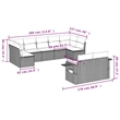 Afuera Living Contemporary 9 Piece Poly Rattan Sofa Set in Gray