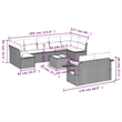Afuera Living Contemporary 10 Piece Poly Rattan Sofa Set in Beige
