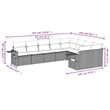 Afuera Living Contemporary 9 Piece Poly Rattan Sofa Set in Gray/Beige