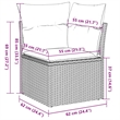 Afuera Living Contemporary 9 Piece Poly Rattan Sofa Set in Brown/Cream
