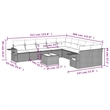 Afuera Living 11 Piece Poly Rattan Sofa Set in Gray/Anthracite