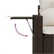 Afuera Living 11 Piece Poly Rattan Large Sofa Set in Brown/Cream