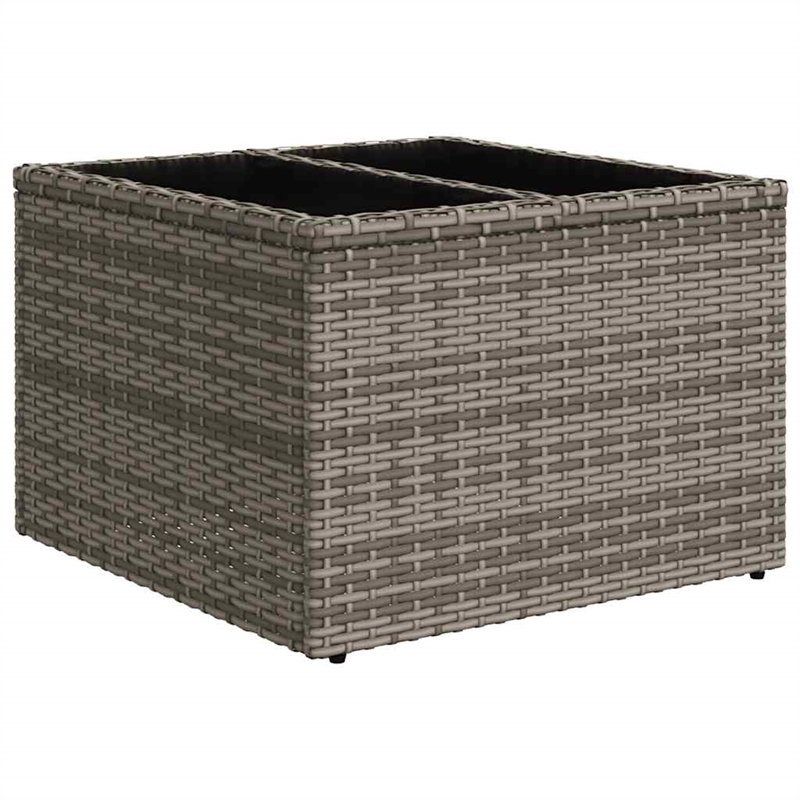Afuera Living Contemporary Synthetic Poly Rattan 11 Piece  Sofa Set in Gray