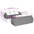 Afuera Living Contemporary 7 Piece Poly Rattan Sofa Set in Gray/Beige