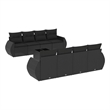 Afuera Living Contemporary 9 Piece Poly Rattan Sofa Set in Black