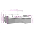 Afuera Living Contemporary 4 Piece Poly Rattan Small Sofa Set in Beige