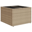 Afuera Living Contemporary 7 Piece Poly Rattan Large Sofa Set in Beige