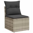 Afuera Living 5 Piece Poly Rattan Sofa Set in Gray/Anthracite