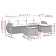 Afuera Living Contemporary Synthetic Poly Rattan 6 Piece Sofa Set in Beige
