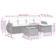 Afuera Living Contemporary 6 Piece Poly Rattan Sofa Set in Beige