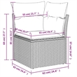 Afuera Living Contemporary 7 Piece Poly Rattan Sofa Set in Brown
