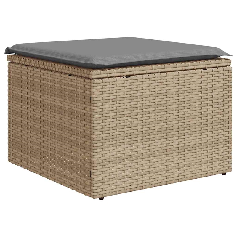 Afuera Living Contemporary Synthetic Poly Rattan 6 Piece Sofa Set in Gray/Beige