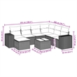 Afuera Living Contemporary Synthetic Poly Rattan 8 Piece  Sofa Set in Beige