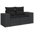 Afuera Living Contemporary 10 Piece Poly Rattan Sofa Set in Black