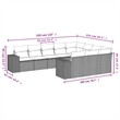 Afuera Living Contemporary 10 Piece Poly Rattan Sofa Set in Black