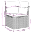 Afuera Living Contemporary 9 Piece Poly Rattan Large Sofa Set in Gray