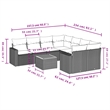Afuera Living Contemporary 9 Piece Poly Rattan Sofa Set in Beige
